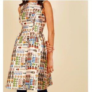 Modcloth Around the World Fit and Flare Dress